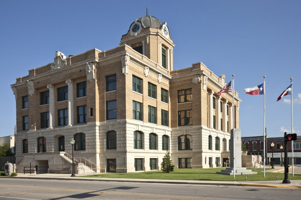 Recently Restored Cooke County Courthouse at Gainesville Texas